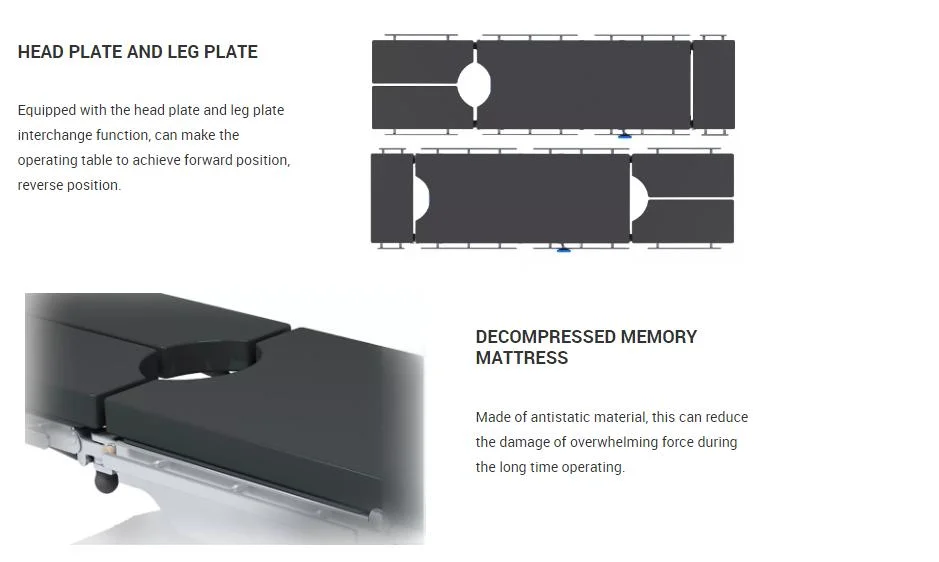 Hydraulic Operating Table Theater Room Surgery Table Electric Operation Table in Operation Room