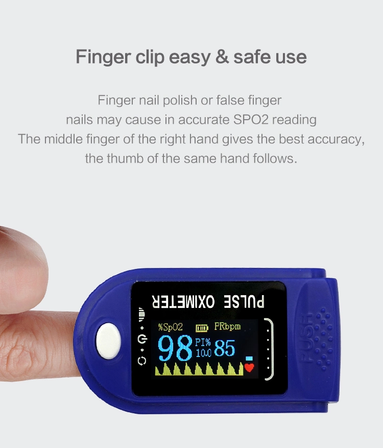 China Factor Fingertip Pulse Sensor Oximeter OLED TFT LED Blood Fingertip Oximeter Digital CE ISO Approved Pulse Oximeter