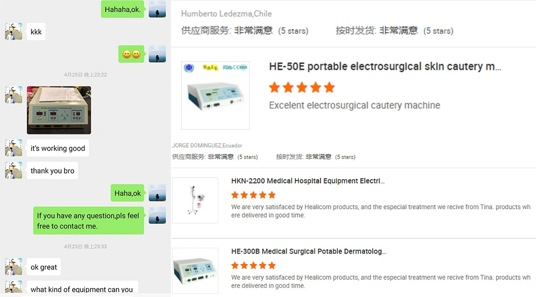 Medical Portable High Frequency Electrosurgical Unit with CE