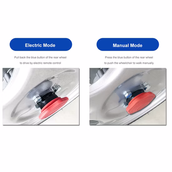 Cadeira de rodas elétrica dobrável leve com motor de escova 250 W